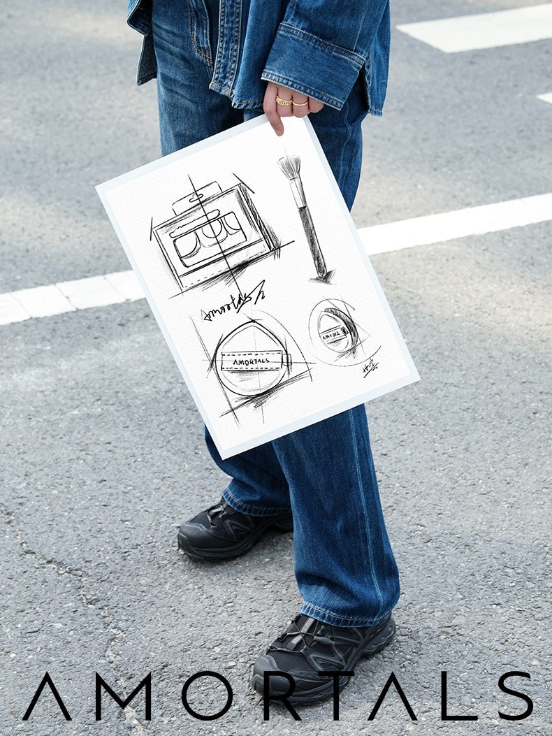 Amortals "Just It" Denim Beginner Makeup Tool Set