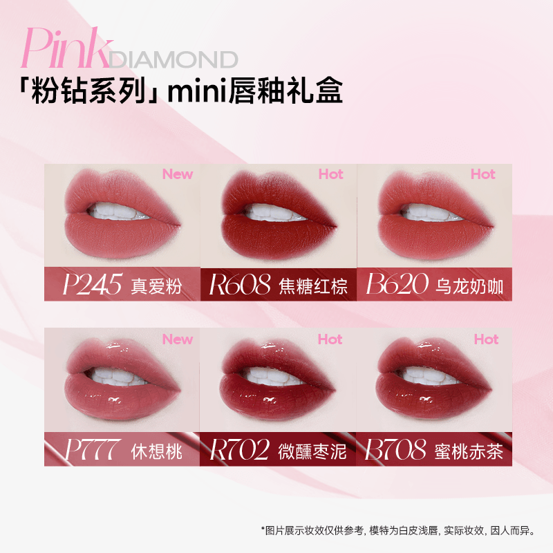 Pink Diamond Mini Lip Gloss Set 6g