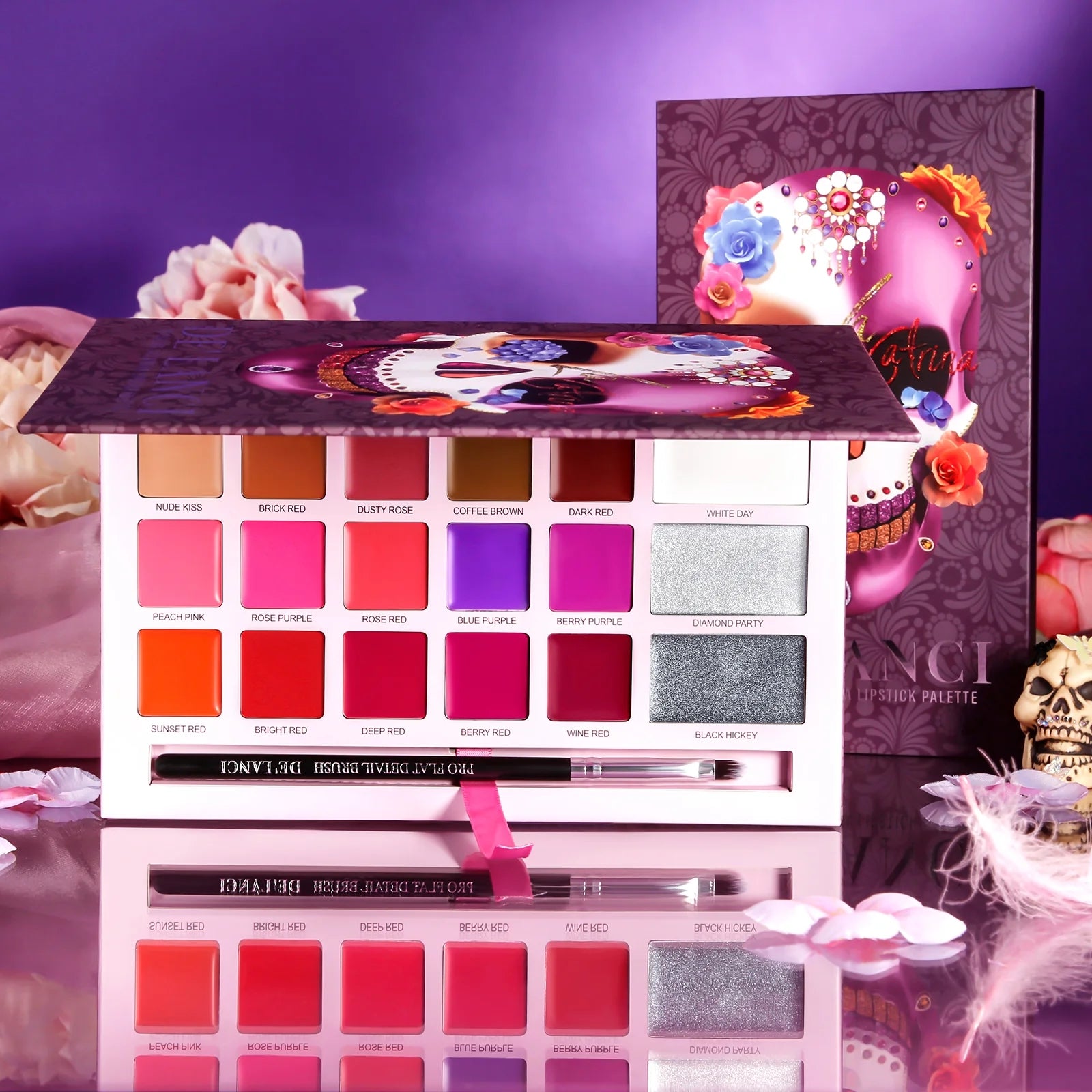 18 Colors La Catrina Lipstick Palette 16.8g