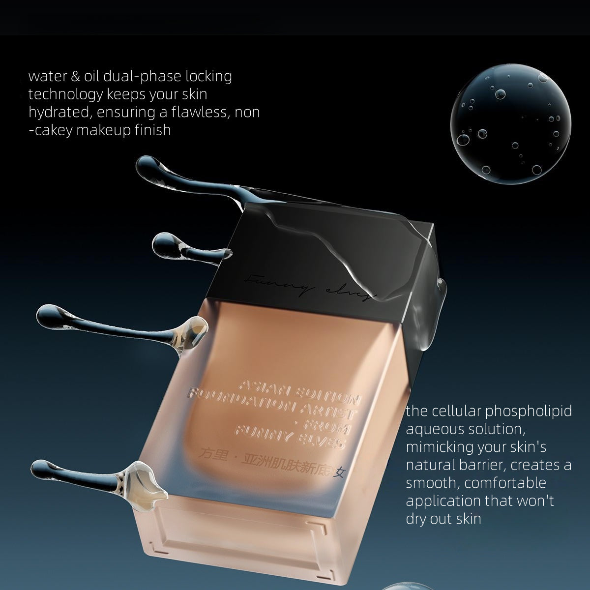 Long Lasting Foundation Dry or Oily Skin Formula 25ml