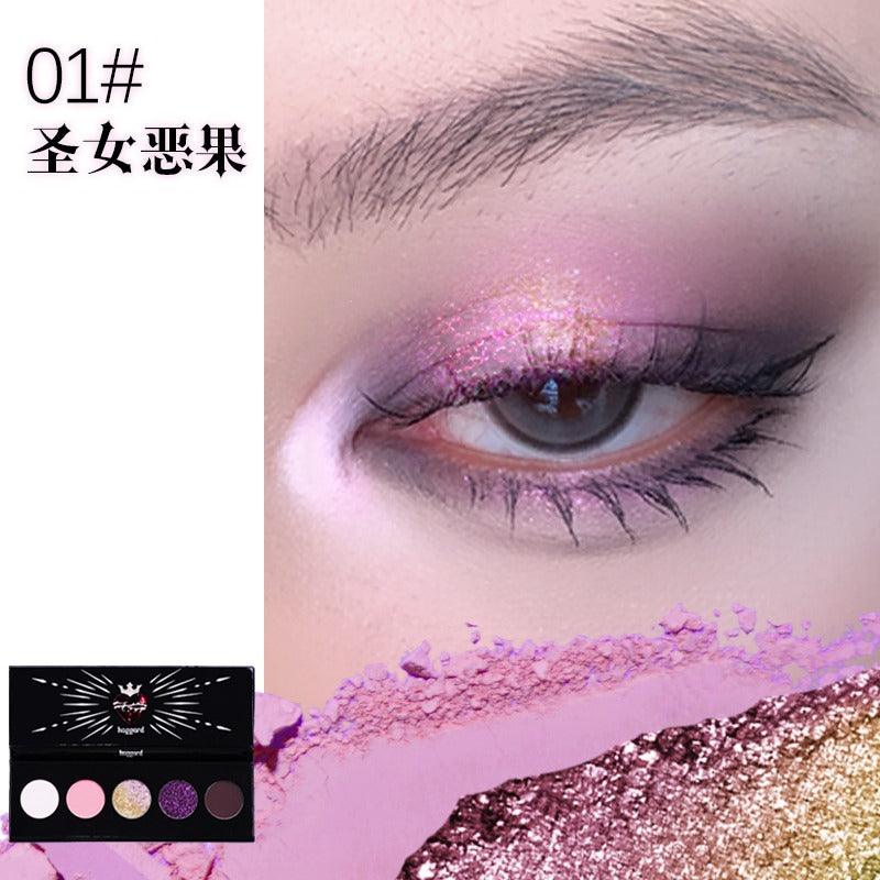 Five Colors Eyeshadow Palette Gothic Makeup 4.2g