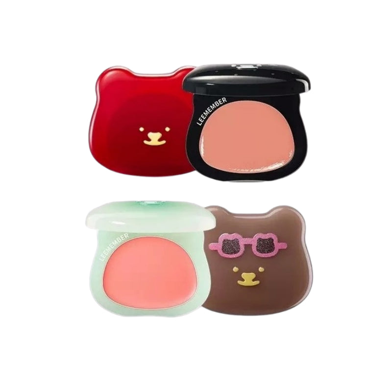 LEEMEMBER - Purple Floral Bear Hydrating Cream Blush 4g