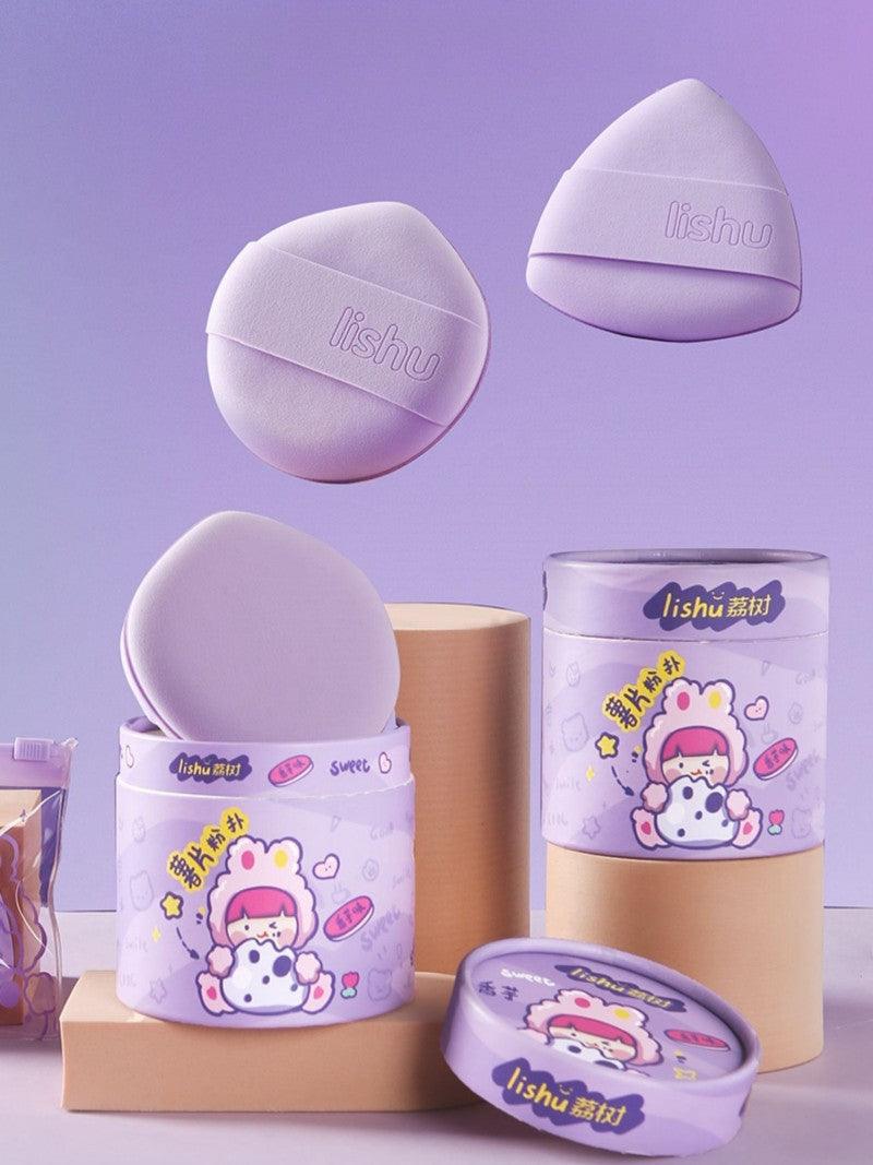 LISHU Chips Bucket Rubycell Makeup Puff Violet
