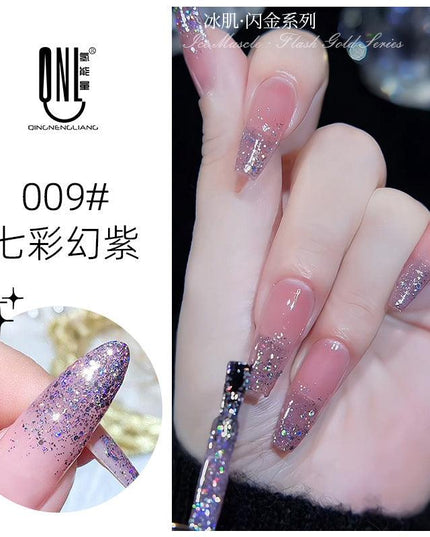 Nail Color Glue Glitter Effect YSN009 - Chic Decent