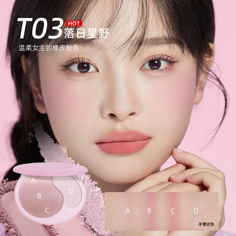 Romantic Beauty Sweet Blush Highlighter Palette 11g