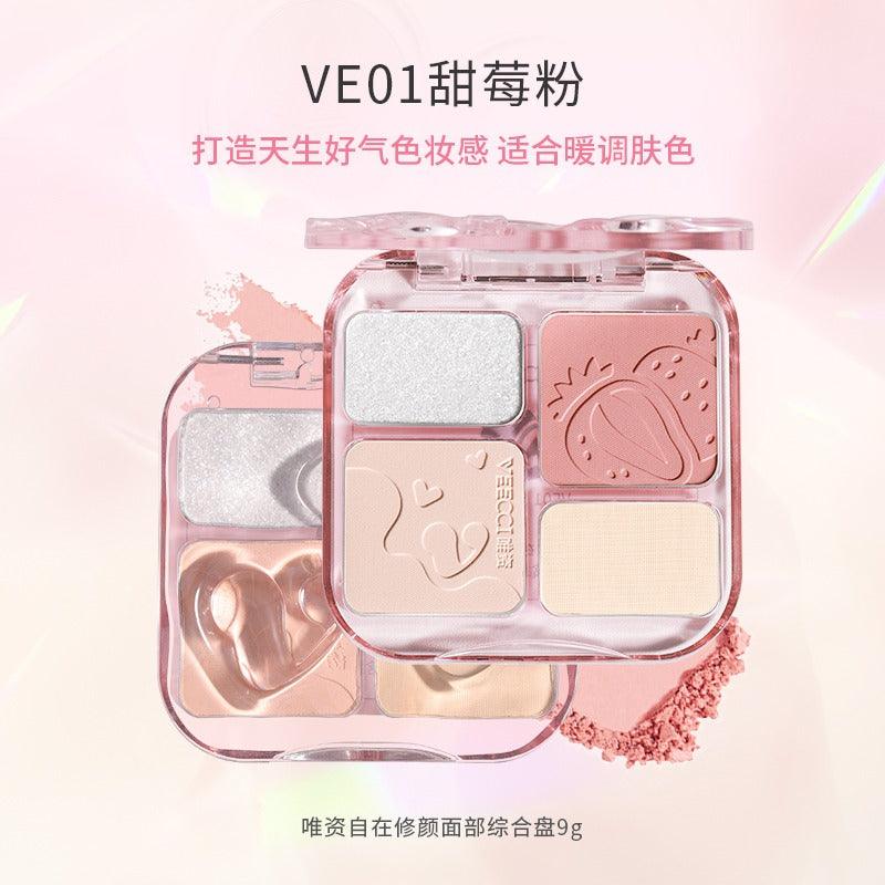 Veecci - Complex Blush Contour Palette 9g