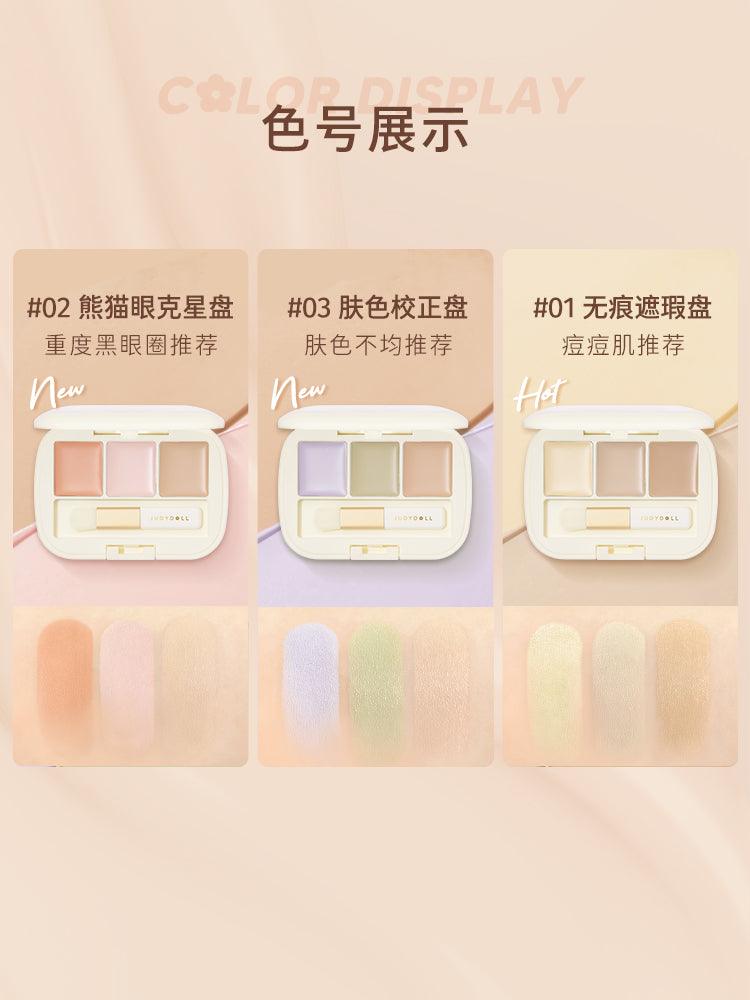 Judydoll Moisturizing Three-Color Concealer Palette JD091 - Chic Decent