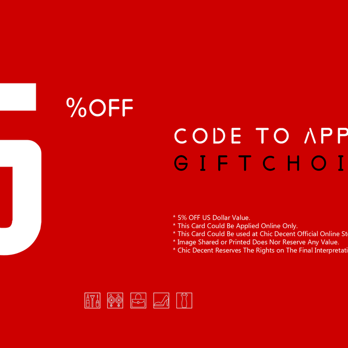 5% OFF GIFT CARD - Chic Decent