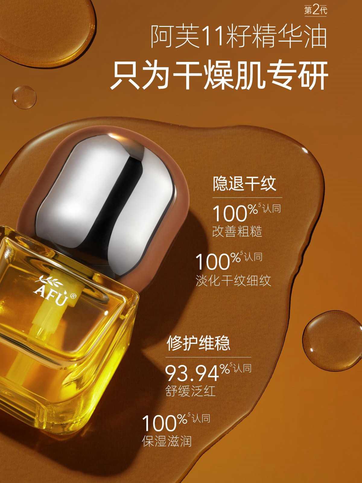 AFU 11 Seeds Essence Oil for Dry Skin Anti Aging AF001