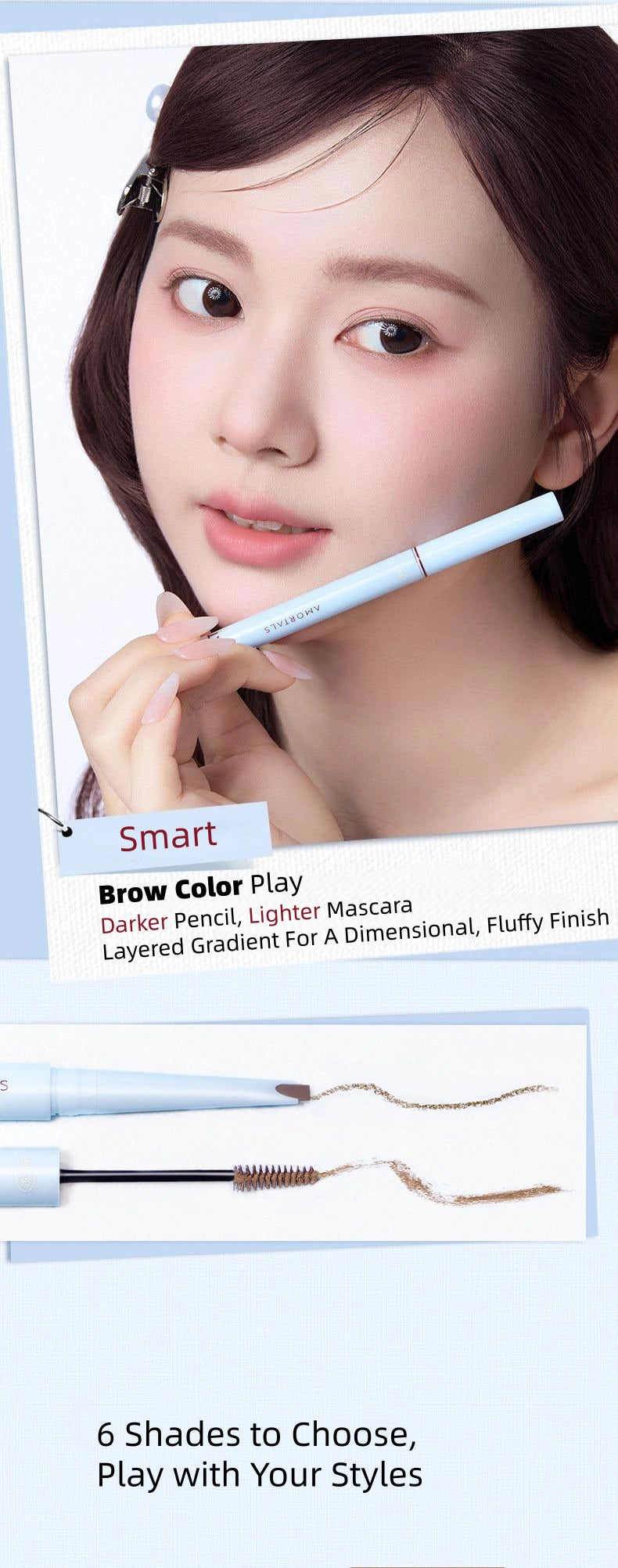 AMORTALS - Silk-Matte Duo Brow Definer and Tint 220mg+1.2g