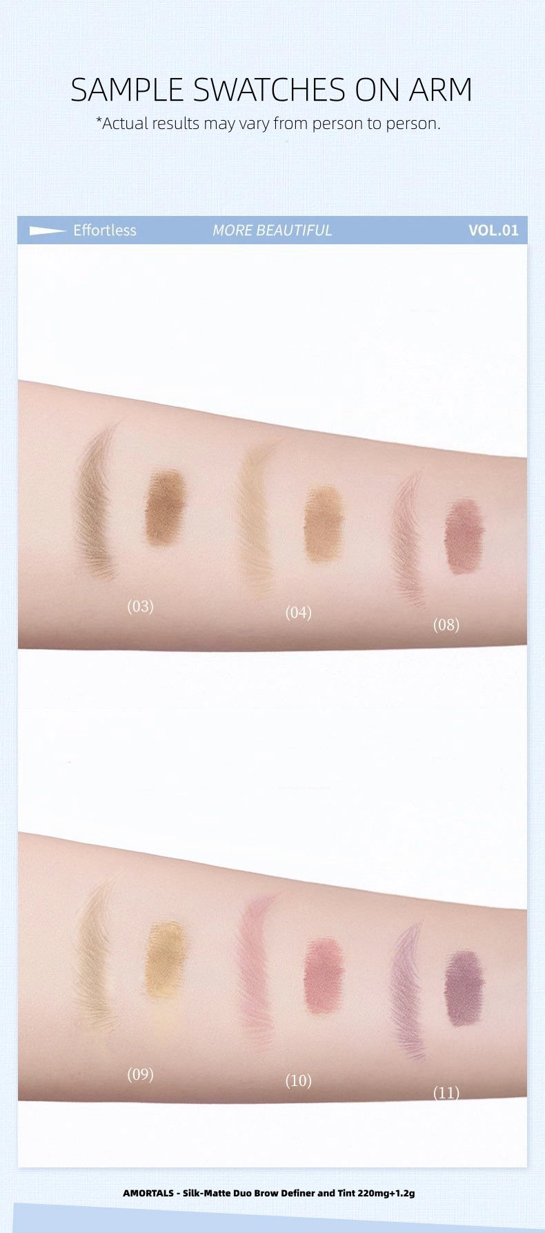 AMORTALS - Silk-Matte Duo Brow Definer and Tint 220mg+1.2g