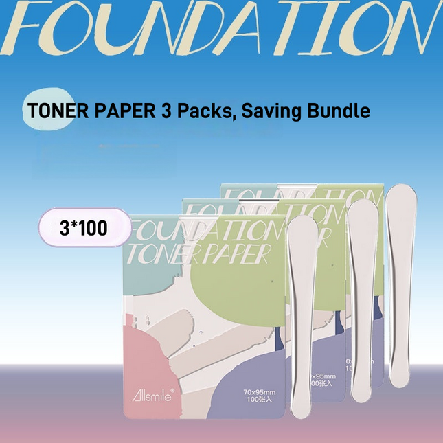 Allsmile - Disposable Foundation Toner Paper 100 Sheets