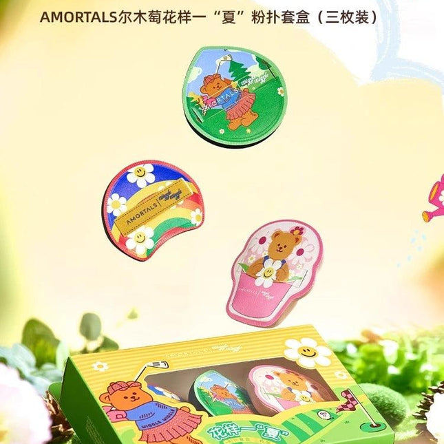 AMORTALS - Wiggle Wiggle Makeup Puff Set 3 in