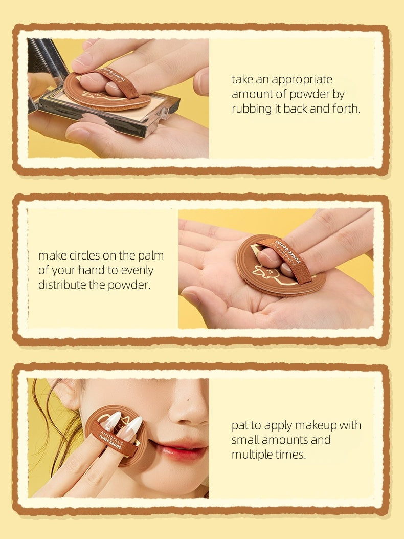 AMORTALS - TUNEE GOODS Round Shaped Pressed Powder Puff