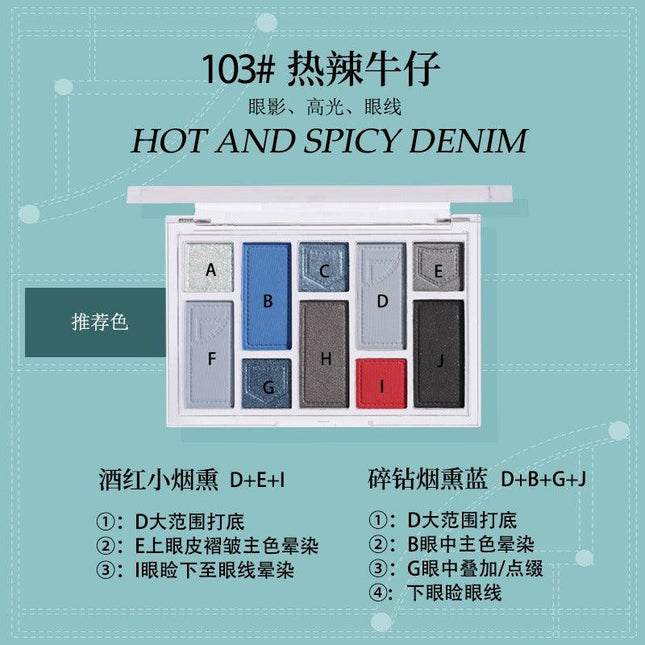 BIYA - 10 Colors Eyeshadow Palette 15g