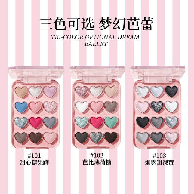 BIYA - Dream Ballet 12 Colors Eyeshadow Palette 6.6g
