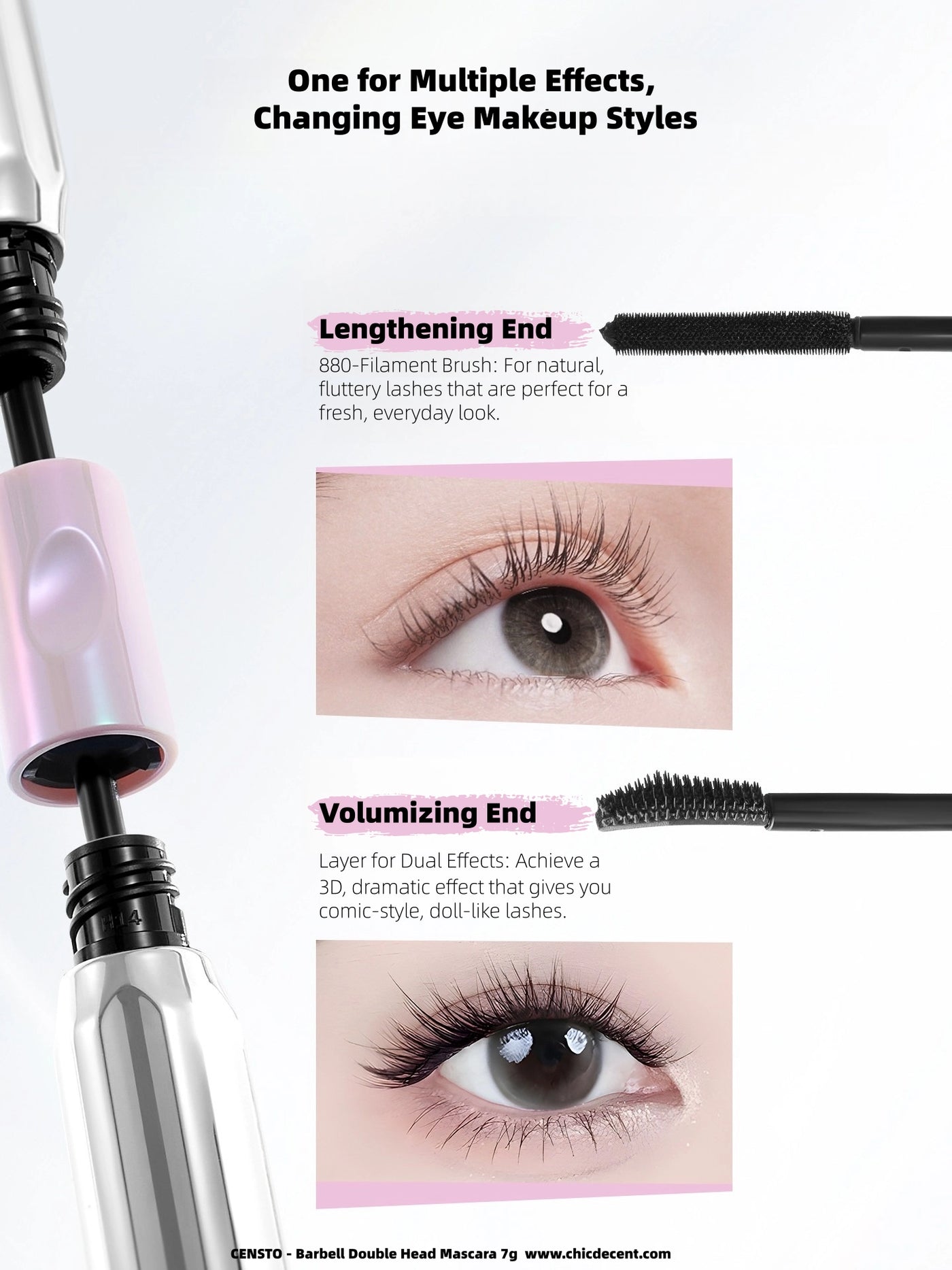 CENSTO - Barbell Double Head Mascara 7g