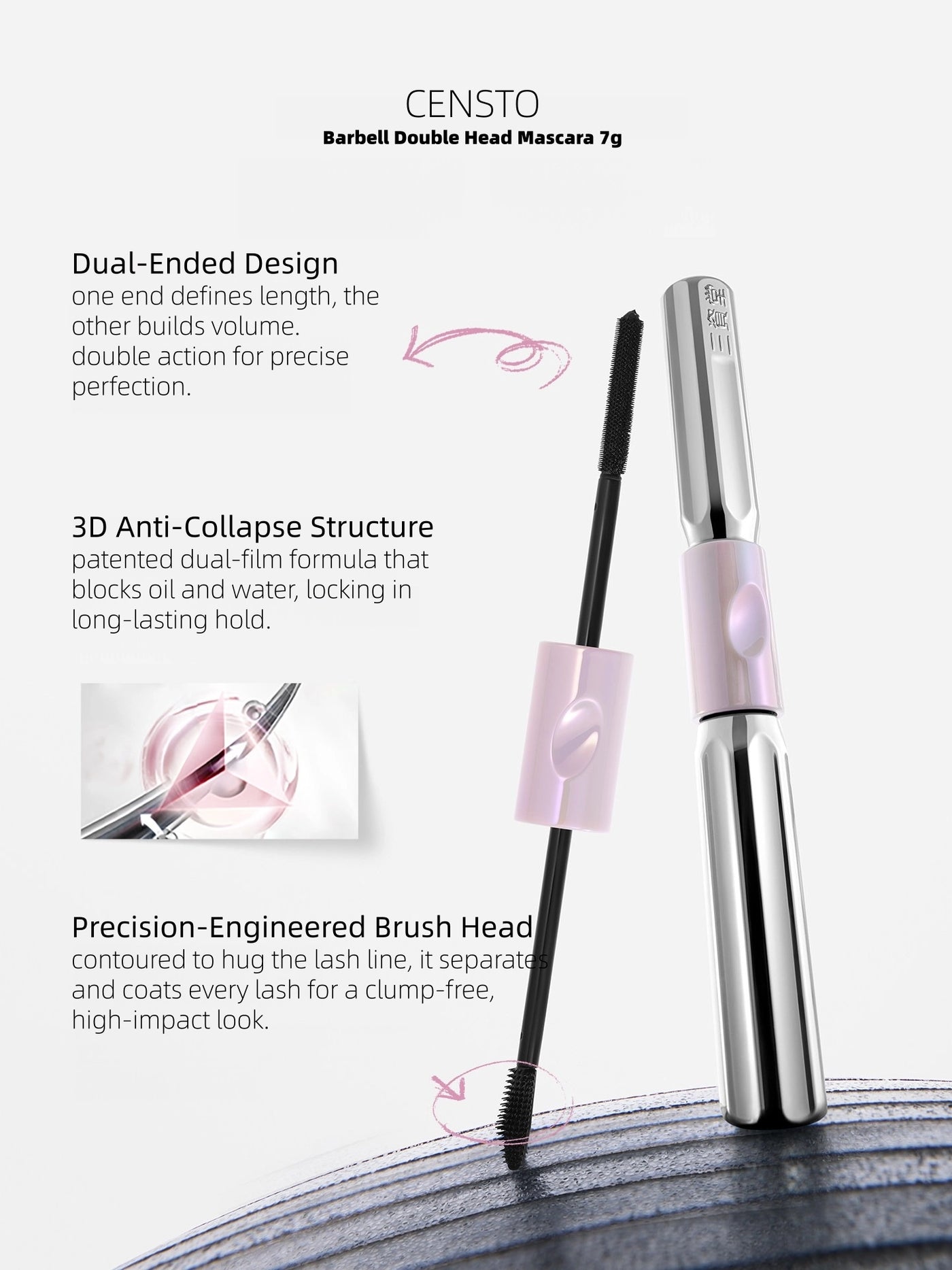 CENSTO - Barbell Double Head Mascara 7g