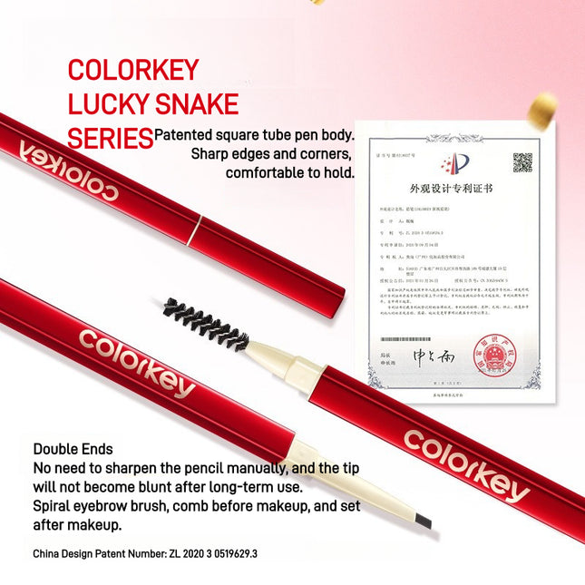 Colorkey - Dual Ends Eyebrow Pencil Lucky Snake 70mg