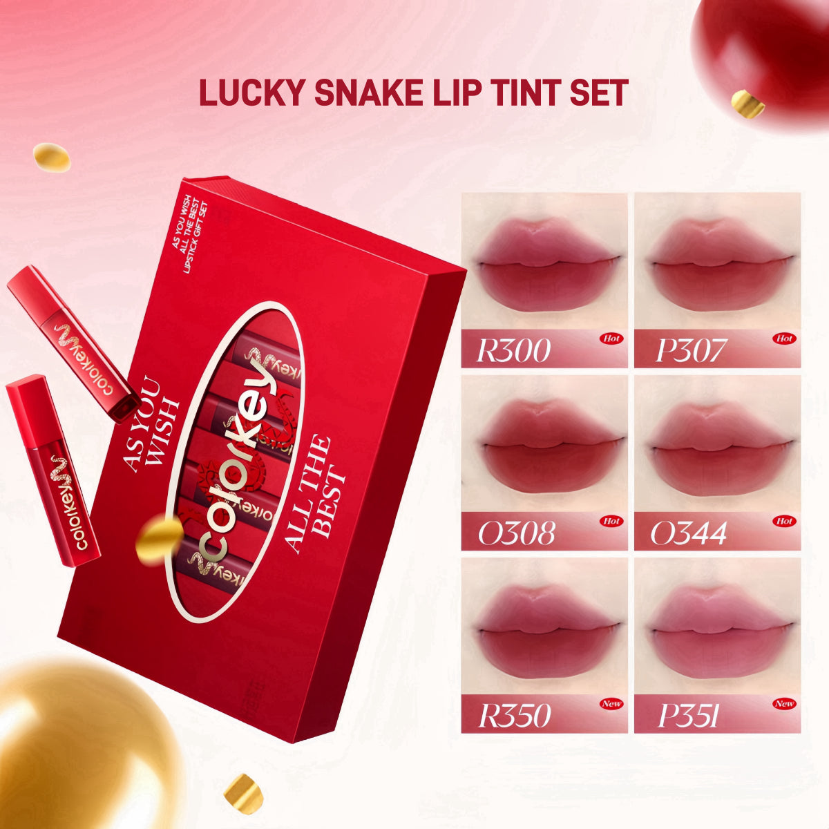 Colorkey Lipstick Gift Set CNY Lucky Snake KLQ137