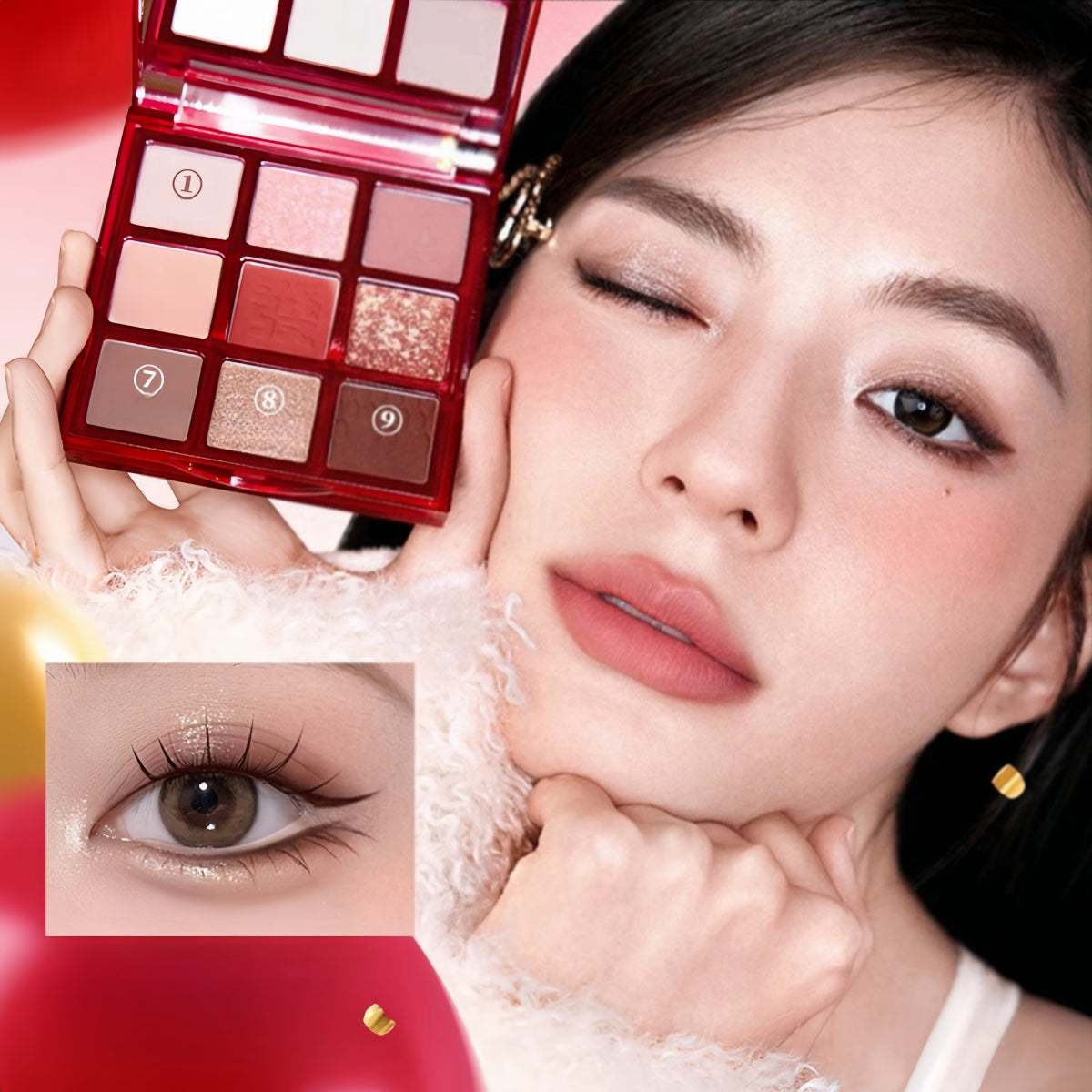 Colorkey Nine Shades Eyeshadow Palette CNY Lucky Snake KLQ136