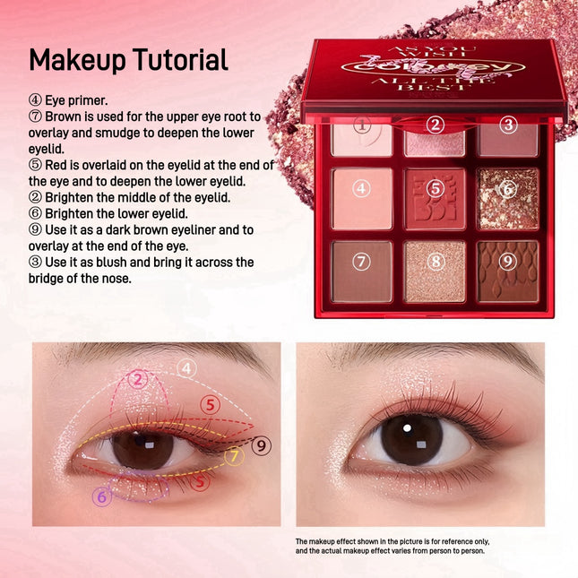 Colorkey - Nine Shades Eyeshadow Palette CNY Lucky Snake 13.5g