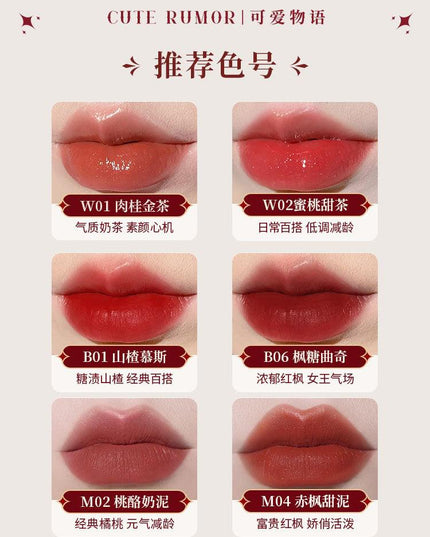 Cute Rumor White Series Glossy Lip Glaze QR02 - Chic Decent