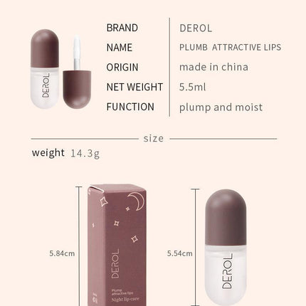 DEROL Night Plump Lip Oil DR016 - Chic Decent