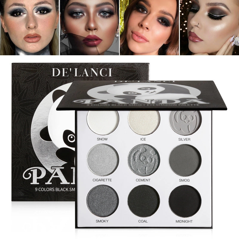 DE'LANCI panda palette 9 colors eyeshadow Chic Decent Beauty DE'LANCI panda palette 9 colors eyeshadow Chic Decent Beauty
