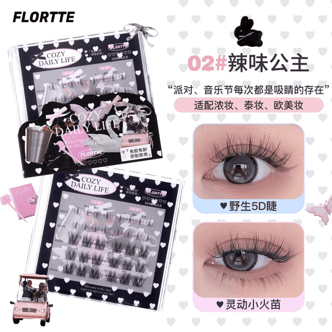 Flortte - Cozy Daily Life Glue Free False Eyelashes