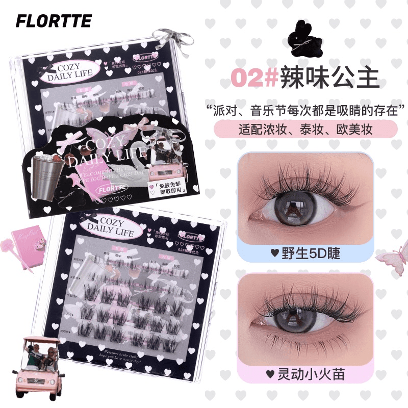 Flortte Cozy Daily Life Glue Free False Eyelashes FLT097