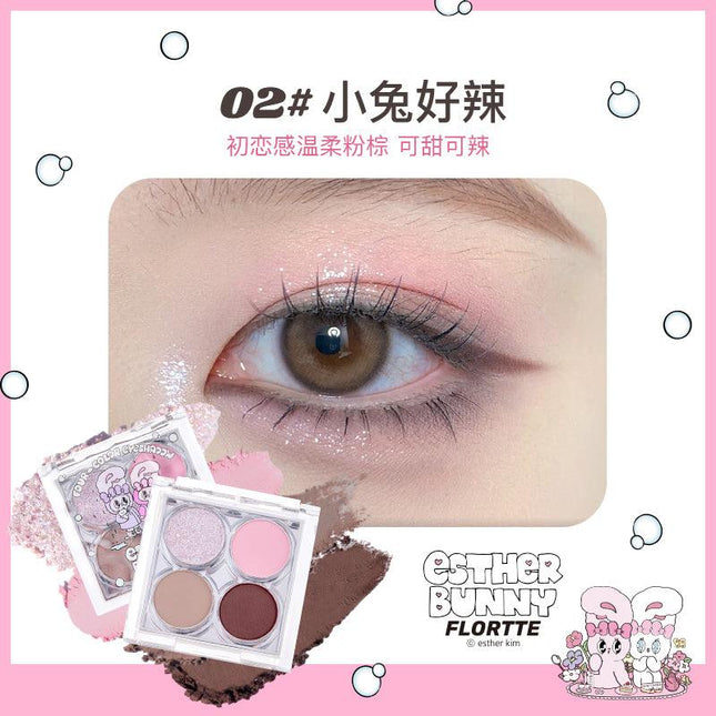Flortte - Esther Bunny Four Colors Eyeshadow 4g