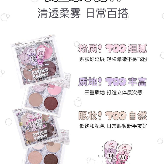 Flortte - Esther Bunny Four Colors Eyeshadow 4g