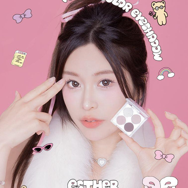 Flortte - Esther Bunny Four Colors Eyeshadow 4g