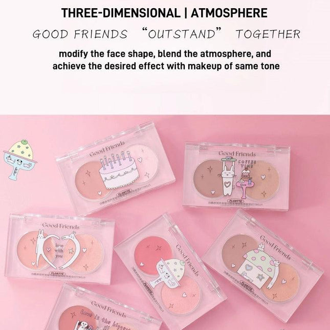 Flortte - Good Friends Multi Purpose Blush Duo 3.2g