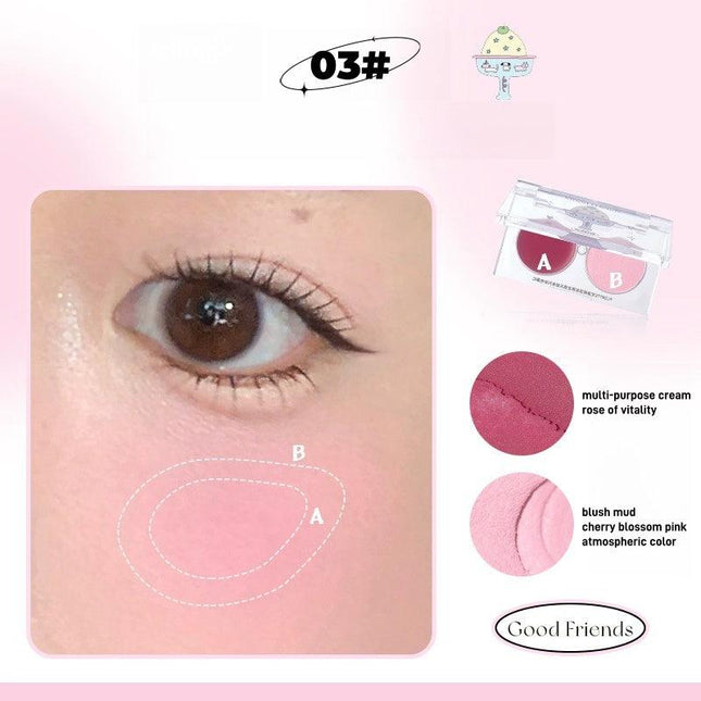 Flortte - Good Friends Multi Purpose Blush Duo 3.2g