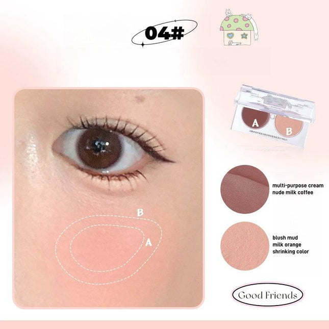 Flortte - Good Friends Multi Purpose Blush Duo 3.2g