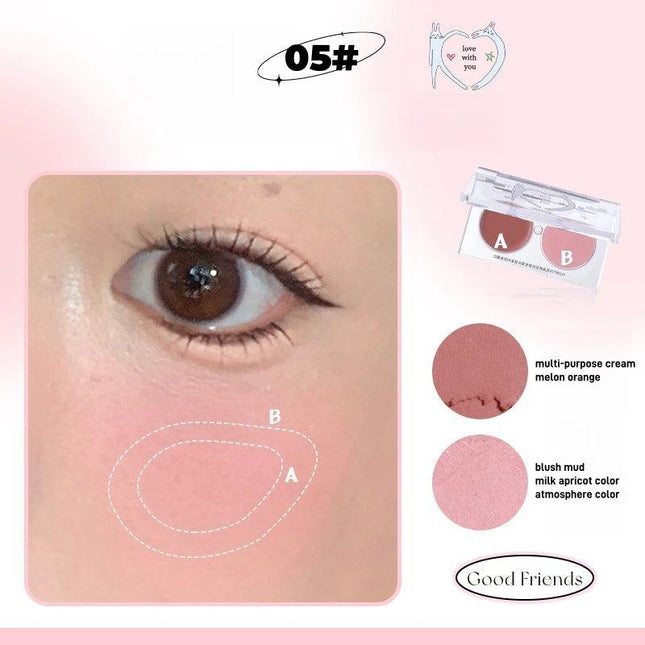 Flortte - Good Friends Multi Purpose Blush Duo 3.2g