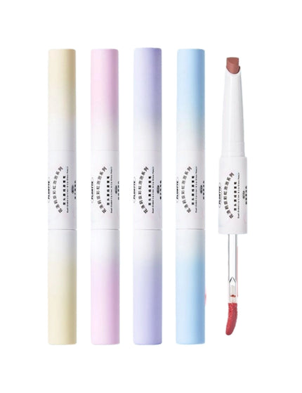 Flortte - Rainbow Bubble Double-Ended Lip Liner n Lip Gloss Pencil 2.8g