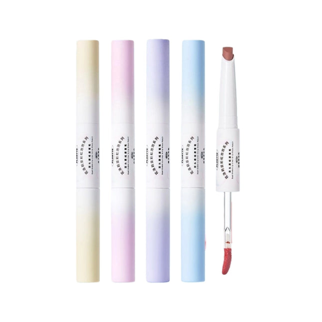 Flortte - Rainbow Bubble Double-Ended Lip Liner n Lip Gloss Pencil 2.8g