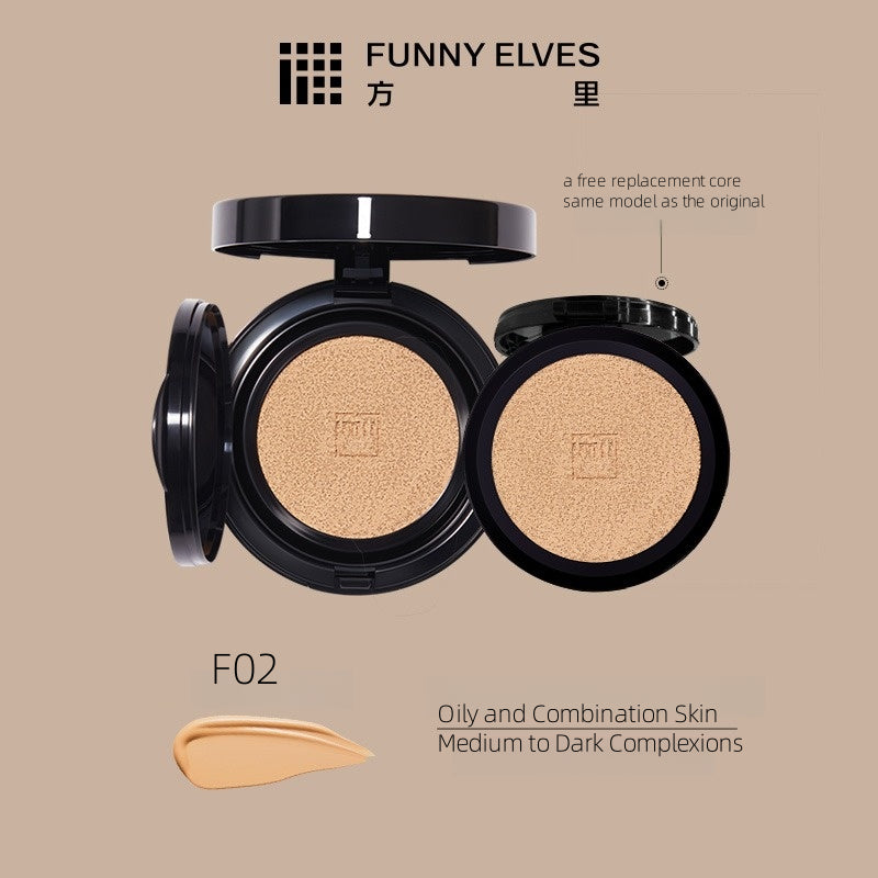 FunnyElves - Cushion Foundation Oily Skin Formula 10g*2
