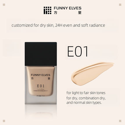 FunnyElves - Long Lasting Foundation Dry or Oily Skin Formula 25ml