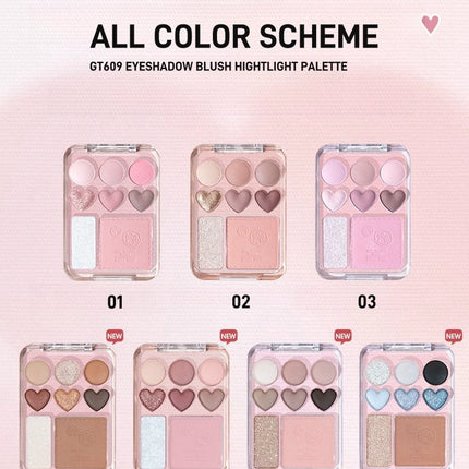 GOGO TALES 3IN1 Hearts Palette GT609