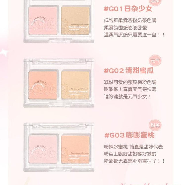 GOGOTALES - Eyelid Brightening Duo Palette 2.8g