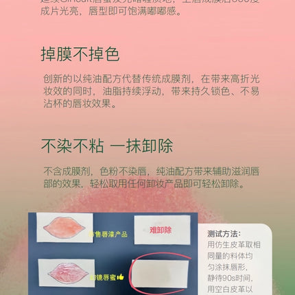 Girlcult构奇蟠桃幻镜唇蜜仙草水光细闪GC039