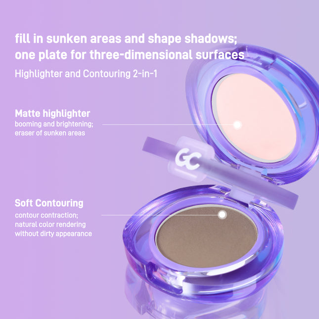 GirlsCrush - Matte Highlighter Contour Powder Duo 5.2g
