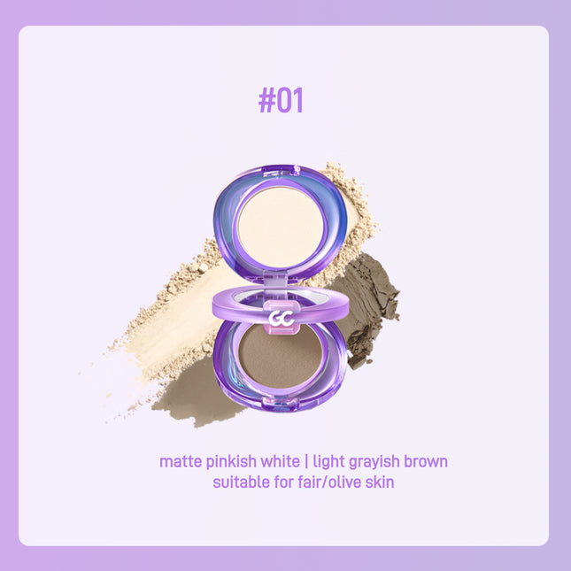 GirlsCrush - Matte Highlighter Contour Powder Duo 5.2g