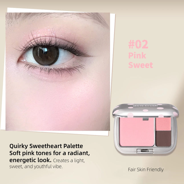 Girlscrush - Polka Dot Multi Eye and Cheek Palette 8g
