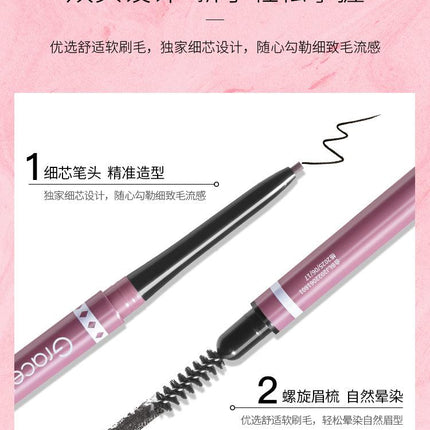 Gracebabi Eyebrow Pencil N Eyebrow Brush GB002 - Chic Decent