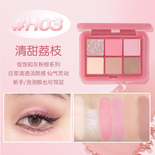 HOLDLIVE - 6 Colors Eye Shadow 9g